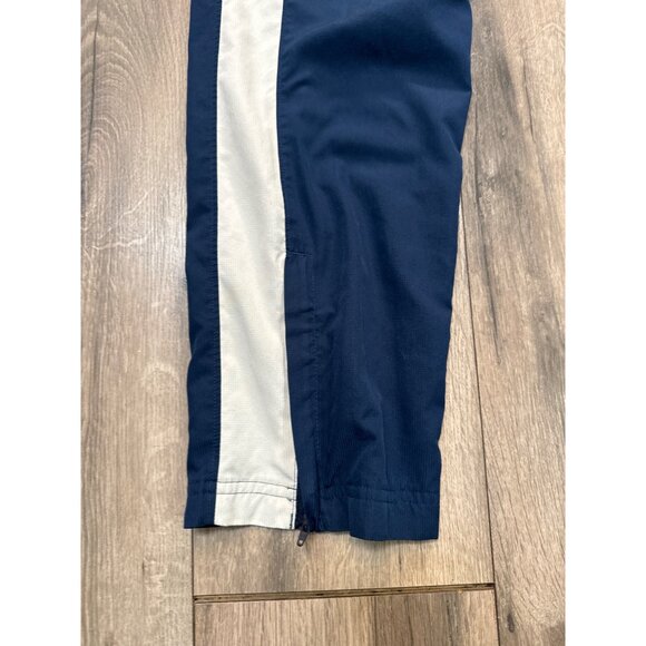 Under Armour Mens Track Pants Medium Navy & White Loose Fit Ankle Zip - Picture 4 of 6